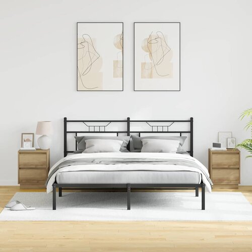  Noćni ormar s ladicama 2 pcs Umjetnički hrast 39 x 34,5 x 50 cm Slike