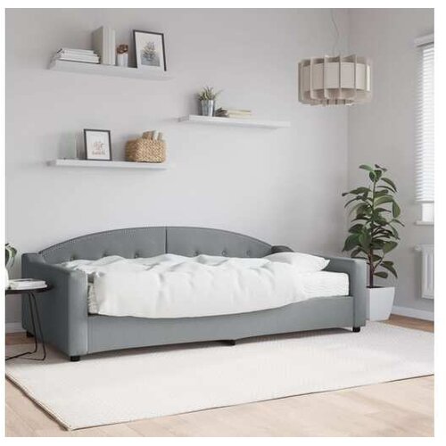 vidaXL Dnevni krevet s madracem svjetlosivi 100 x 200 cm od tkanine Cijene