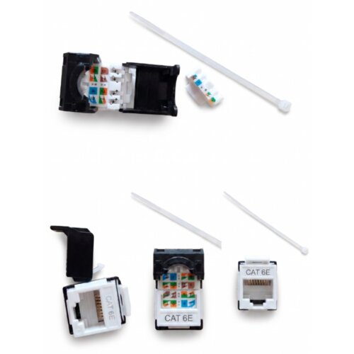 ExeLink Keystone modul za patch panel RJ45 UTP Cat6E pozlaceni Slike