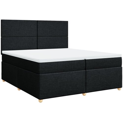 vidaXL Box spring postelja z vzmetnico črn 200x200 cm blago, (21309649) Cene
