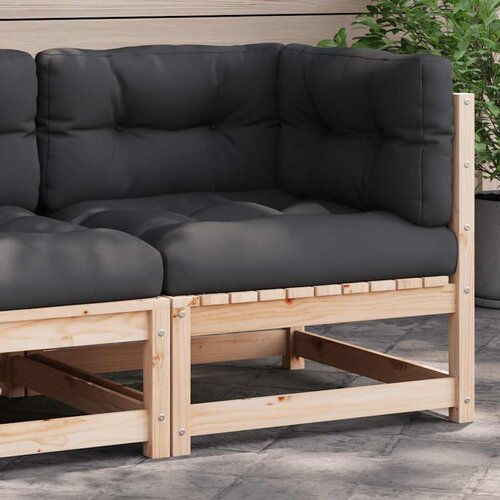  Kutna vrtna sofa od masivne borovine s jastucima Cene