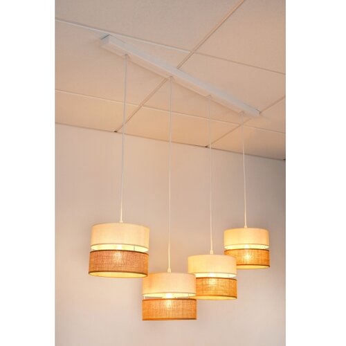  Brilagi - Visilica na sajli ROYAL YUTE 4xE27/15W/230V bež/krem/bela Slike
