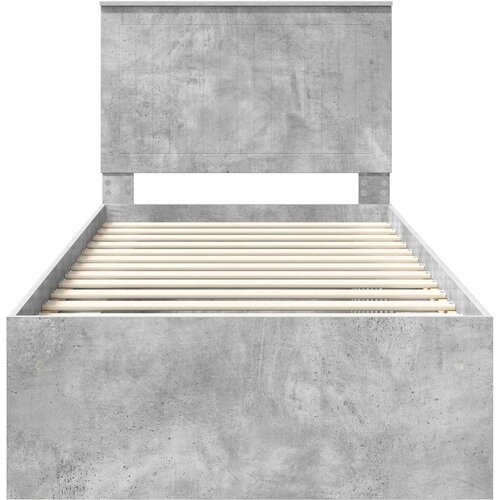  Krevetna konstrukcija s uzglavljem Betonska siva 90 x 190 cm Slike