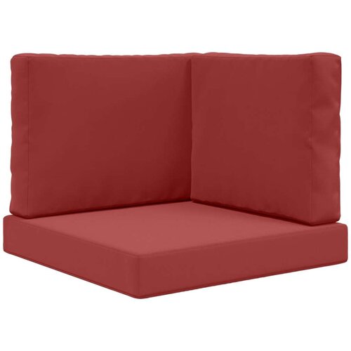  Jastuk za vanjsku sofU 3 pcs boja crnog vina Poliester - boja crnog vina 60 x 60 cm 1x sjedalo +1x naslon +1x bočna strana (3D b Slike