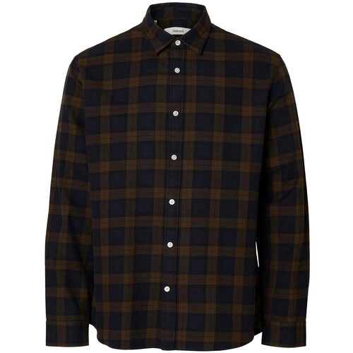 Selected Srajca &amp;#039;SLHREGNOAH&amp;#039; nočno modra / čokolada Slike