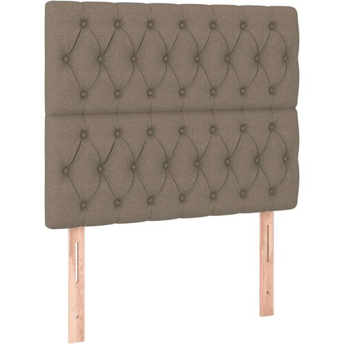  Krevet s oprugama i madracem smeđesivi 90x190 cm od tkanine Slike