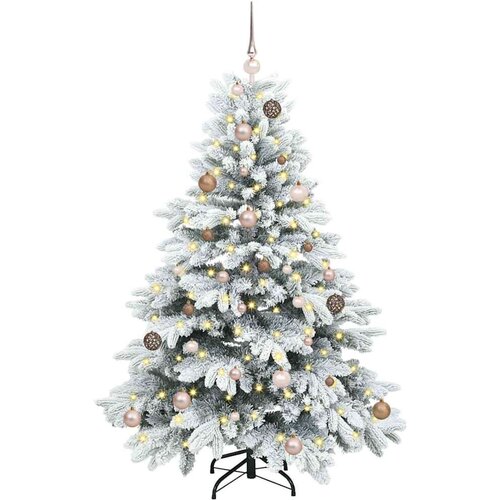 VidaXL Umjetno božićno drvce s stalakom Zelena 150 cm PE i PVC Slike