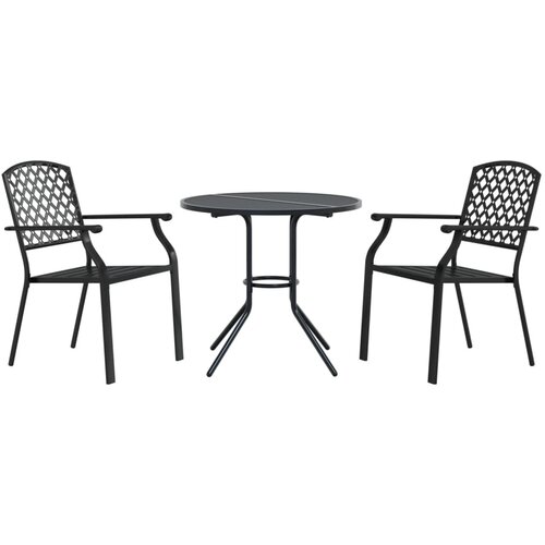 Maison Chic Vrtni stoli - Stol za vrt 3 kosi antracit prašno barvano jeklo JS1498, (21877521) Cene