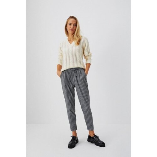 Moodo knitted trousers with a tie Slike
