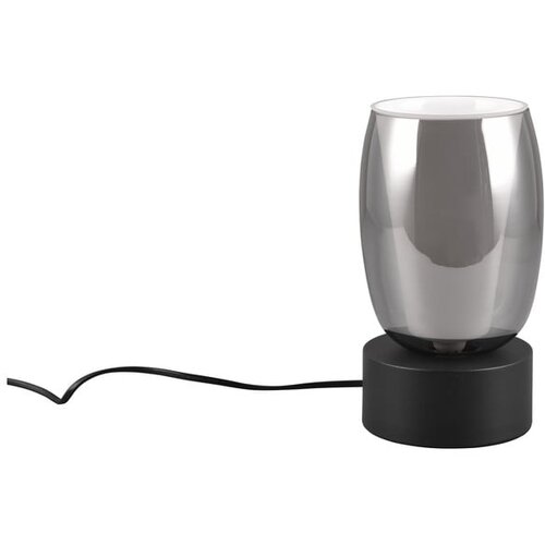 Trio Select Crna/u srebrnoj boji stolna lampa sa staklenim sjenilom (visina 24 cm) Barret – Cijene