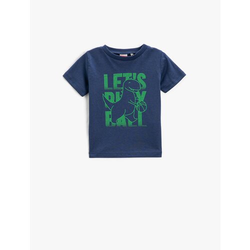 Koton Dinosaur Printed Short Sleeve T-Shirt Crew Neck Slike