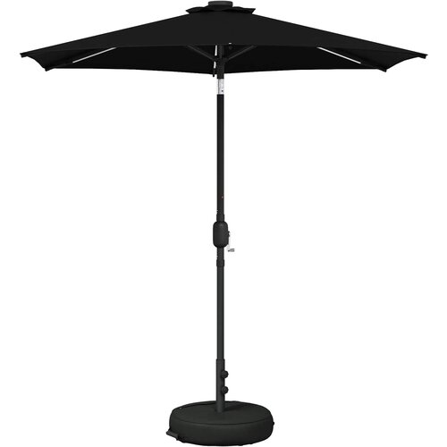 vidaXL Zunanje senčilo z LED lučmi 230 x 230 cm Poliester Črna, (5000247854) Cene