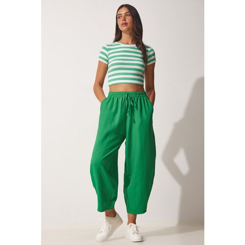 Pants - Green - Relaxed Slike