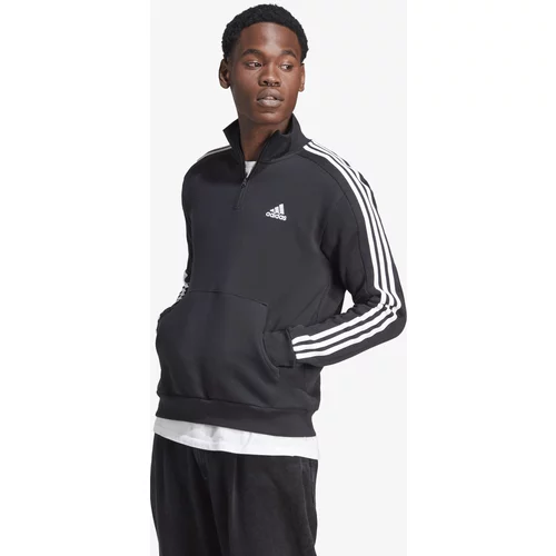 Adidas Dukserica za muškarce, boja: crna, s aplikacijom