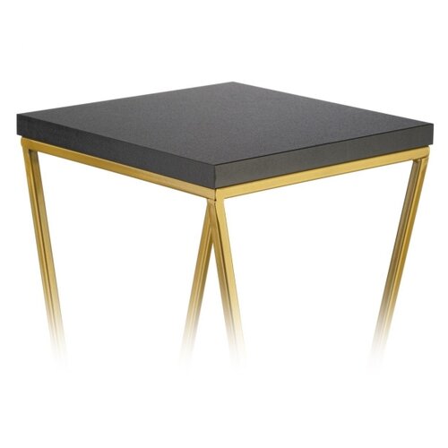  Stalak za cveće LOFT 70x24 cm zlatna/crna Slike