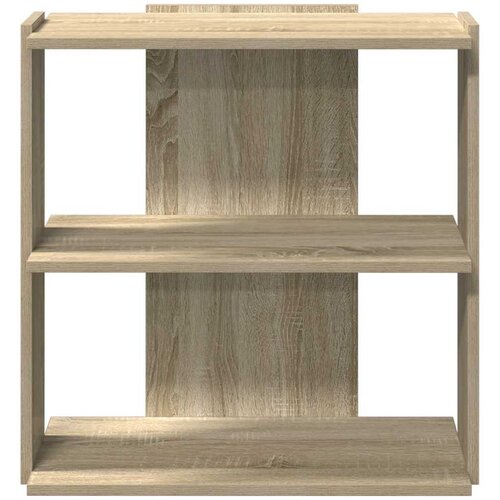  Regal za knjige s 3 razine boja hrasta 60x30x60 cm drveni Slike