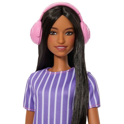 Barbie Mu&amp;ntilde;eca Purple Stripes Slike