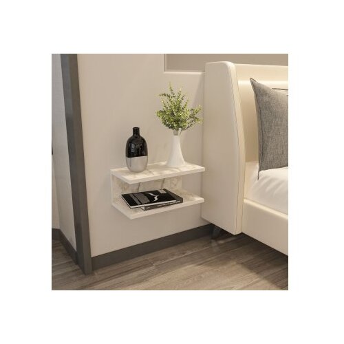 Hanah home Noćni stočić Ramira, 45x19.6x23.8 cm, Prljavo bijeli Slike