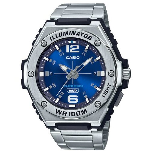 Casio Muški ručni sat, Kvarcni mehanizam, Plavi brojčanik, MWA-100HD-2AVDF, Srebrna boja Cene