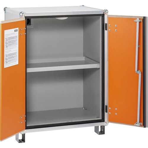 Cemo Varnostna omara za skladiščenje akumulatorjev, ŠxG 800 x 660 mm, 1 polica, z nogami Cene
