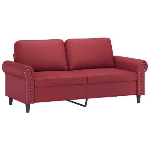 Maison Chic Dvosed kavč - Sofa - Kanape vinsko rdeč 140 cm umetno usnje, (21727150) Cene