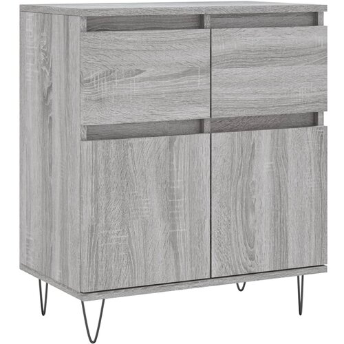  Komoda sivog hrasta sonome 60x35x70 cm od konstruiranog drva Slike