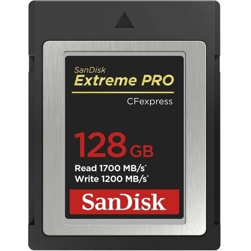 Sandisk memorijska kartica extreme pro cfexpress card type b, 128GB, 1700MB/s read, 1200MB/s write Slike