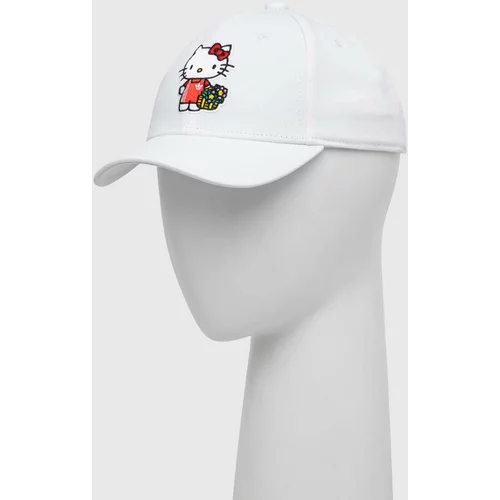 Adidas Pamučna kapa sa šiltom za bebe x Hello Kitty boja: bijela, s aplikacijom