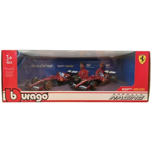 Bburago Formula Ferrari F1 SF25, 1:43, 2 komada, Crvena Slike
