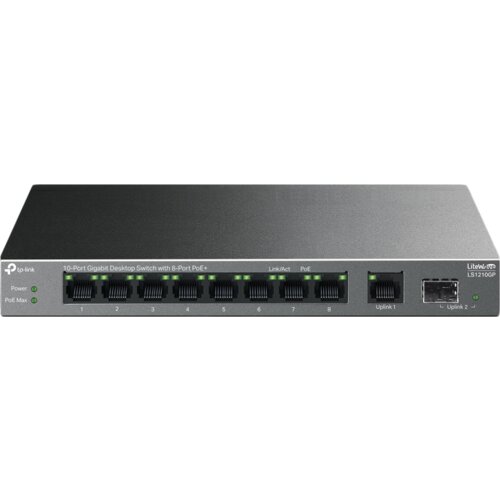 Tp-link LS1210GP 10-Port Gigabit Desktop Switch with 8-Port PoE+, 8× Gigabit PoE+ Ports, 1x Gigabit... Cijene