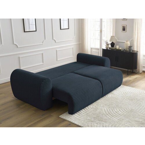Bobochic Paris Tamno plava sklopiva sofa od samta 257 cm Lucien &amp;ndash; Slike