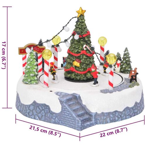 VidaXL Božićno Selo &amp;Scaron;areni 22 x 21.5 x 17 cm Plastika Slike