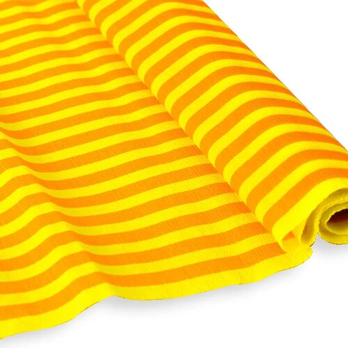 Junior jolly stripes crepe paper, krep papir, 50 x 200cm, odaberite nijansu žuta-narandžasta Slike