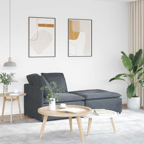  Modularna sofa s podnožjem i jastucima, bar&scaron;unasta tamno siva Cijene