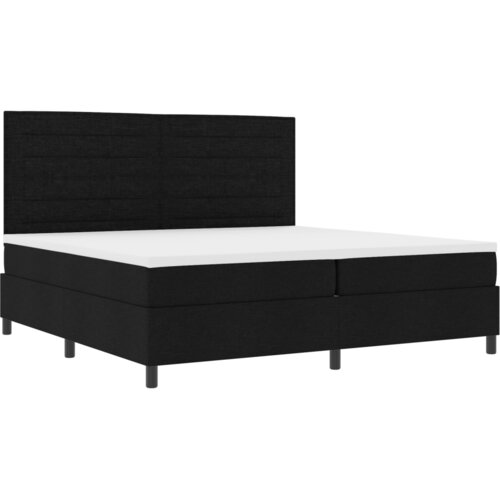 VidaXL krevet s oprugama madracem i LED-om crne boje 200x200 cm tkanina Slike
