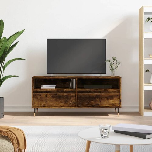 TV ormarić boja dimljenog hrasta 100x34,5x44,5konstruirano drvo Slike