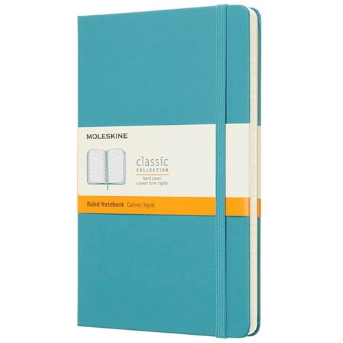 Moleskine Beležnica LG trde platnice, sinje modra &amp;ndash; črte Slike
