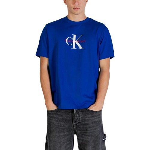 Calvin Klein Jeans Majice s kratkimi rokavi SS Hero Monologo Tee LV04RB862G Modra Cene