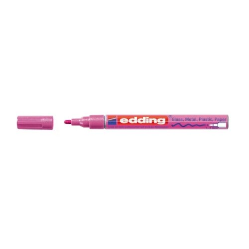 Paint marker E-751 1-2mm, metallic Edding roze 12PM02MI Slike