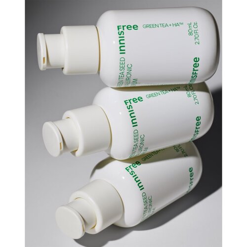 Innisfree Green Tea Seed Hyaluronic Serum umirujući serum za lice za sjaj i hidrataciju 80 ml Slike