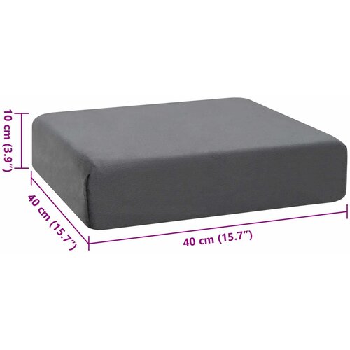  Jastuk za sjedalo 40 x 40 x 10 cm PU pjena Siva Slike