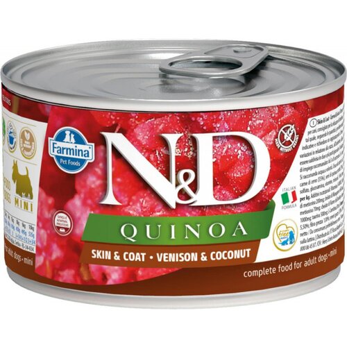 Farmina n&amp;amp;d quinoa can dog quinoa mini venison&amp;amp;coconut 140g Slike