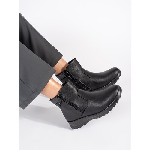 Shelvt Black comfortable insulated women&amp;#039;s ankle boots Slike