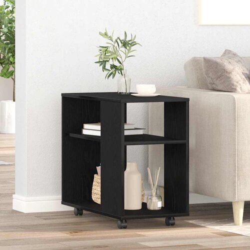 VidaXL Pomoćni stolić crni hrast 70x35x60 cm inženjerski drvo Slike