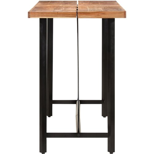  Barski stol 150 x 70 x 107 cm masivno drvo bagrema i željezo Slike