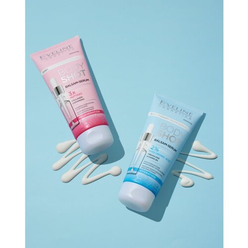 Eveline Cosmetics Body Shot 2% Hyaluronic Acid globinsko vlažilni balzam za suho kožo 200 ml Slike