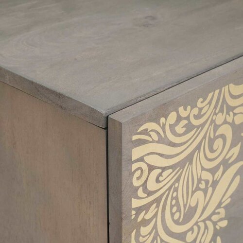  s vratima 2 pcs Siva 40 x 33 x 46 cm Čvrsto drvo manga Slike