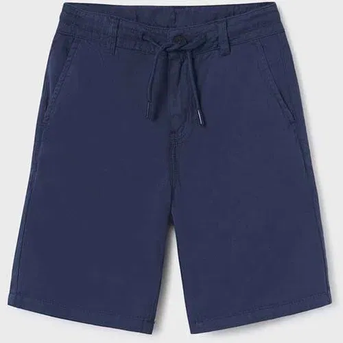 Mayoral Dječje pamučne kratke hlače boja: tamno plava, podesivi struk