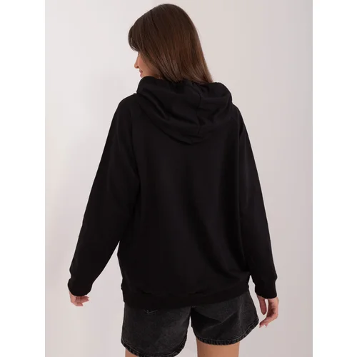 Fashion Hunters Black Kangaroo Sweatshirt