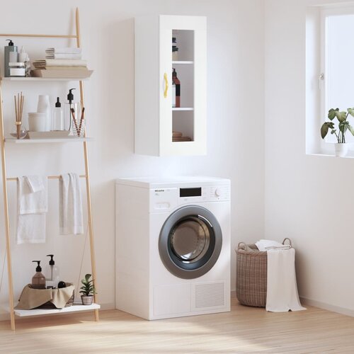 The Living Store Stenska omarica bela 34,5x34x90 cm - Stenska Omarica, (21435175) Slike